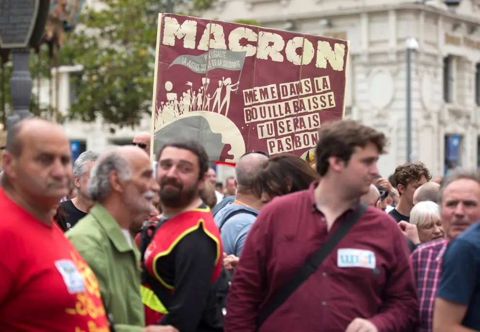 Protesta contra Macron
