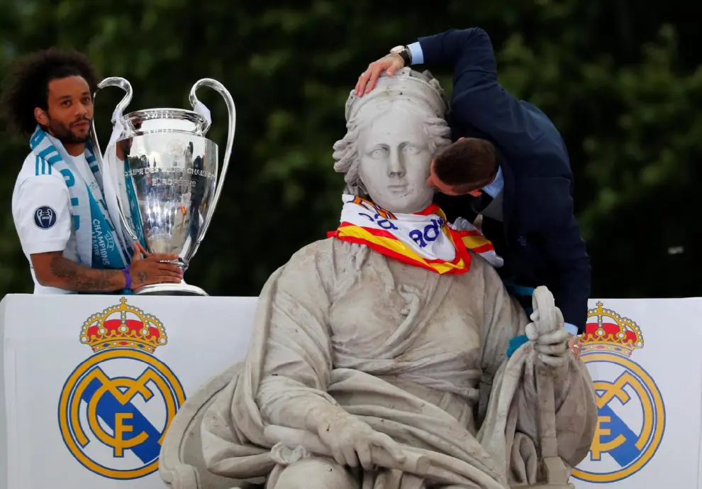 Celebraciones del Real Madrid ante su afición