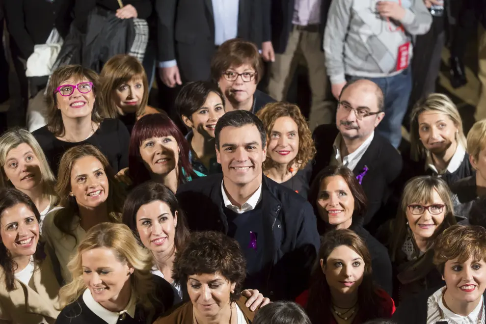 Mitin en las elecciones generales 20-D de 2015. Pedro Sánchez en el cierre de campaña el 18 de diciembre de 2015 en Zaragoza