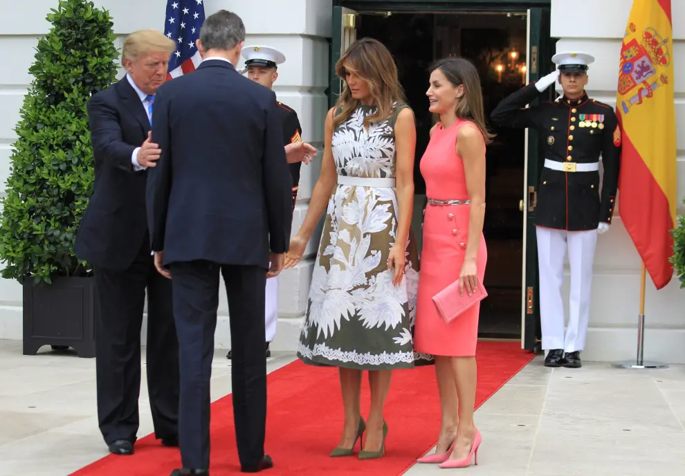 Trump y Melania reciben a los Reyes de España