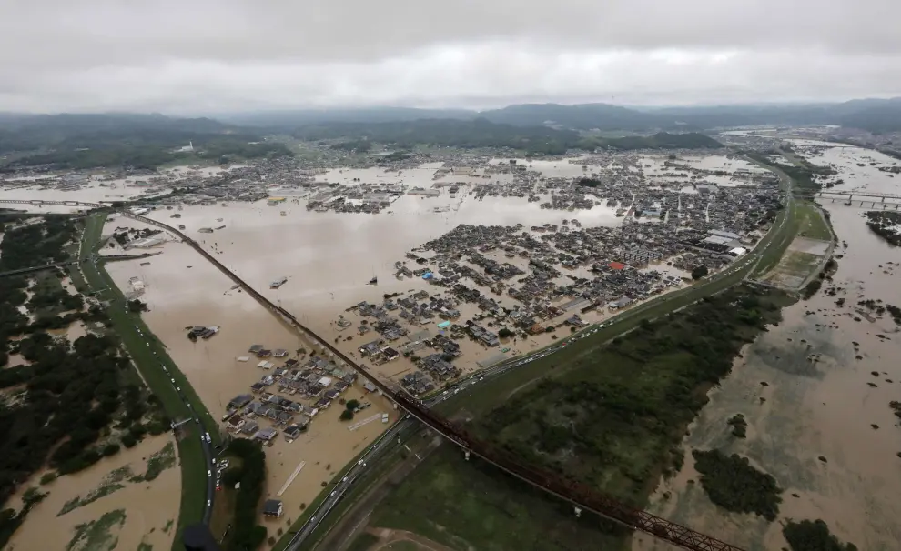 Inundaciones por lluvias torrenciales en Japón
