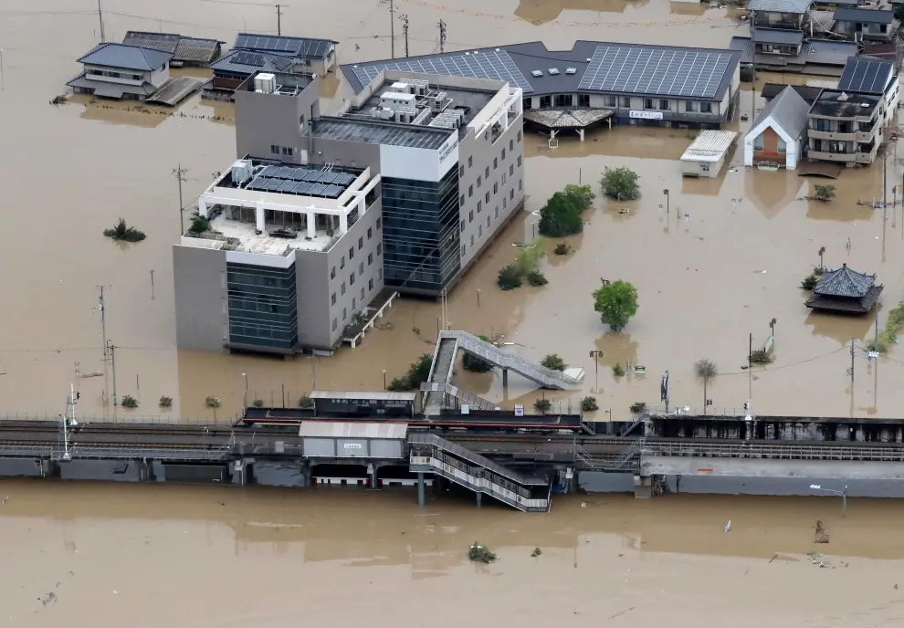 Inundaciones por lluvias torrenciales en Japón