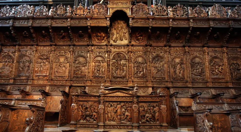 El coro de la basílica del Pilar, uno de los mayores tesoros artísticos que guarda el templo