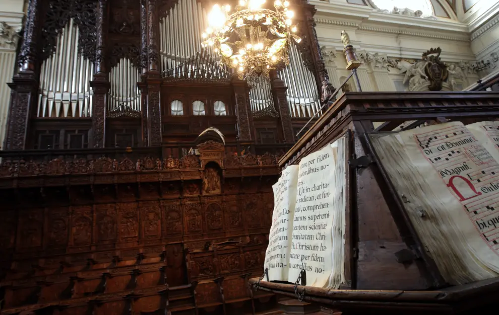 El coro de la basílica del Pilar, uno de los mayores tesoros artísticos que guarda el templo