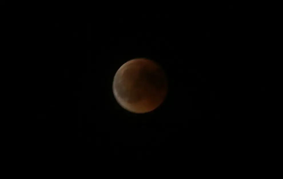 La luna roja desde Huerto
