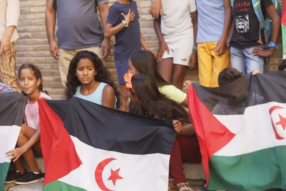 Visita de los niños saharauis al Palacio de la Aljafería