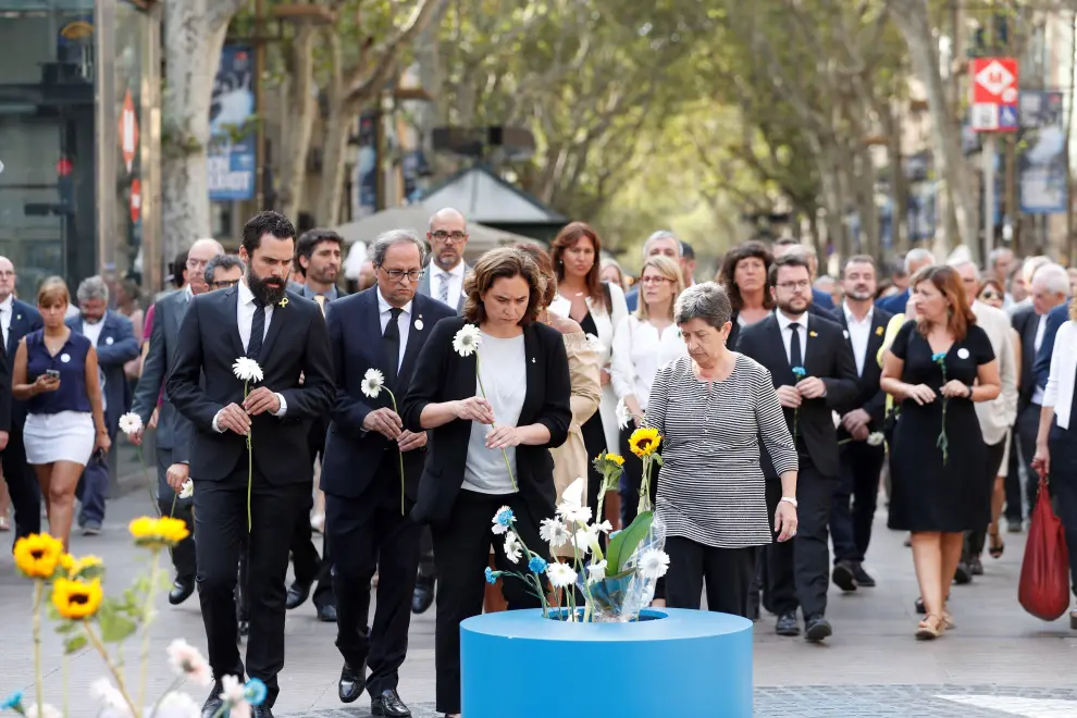 Homenaje a las víctimas del atentado de Cataluña