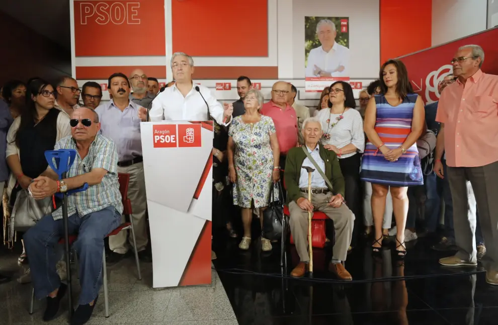 Presentación de las candidaturas de Pilar Alegría y Florencio García