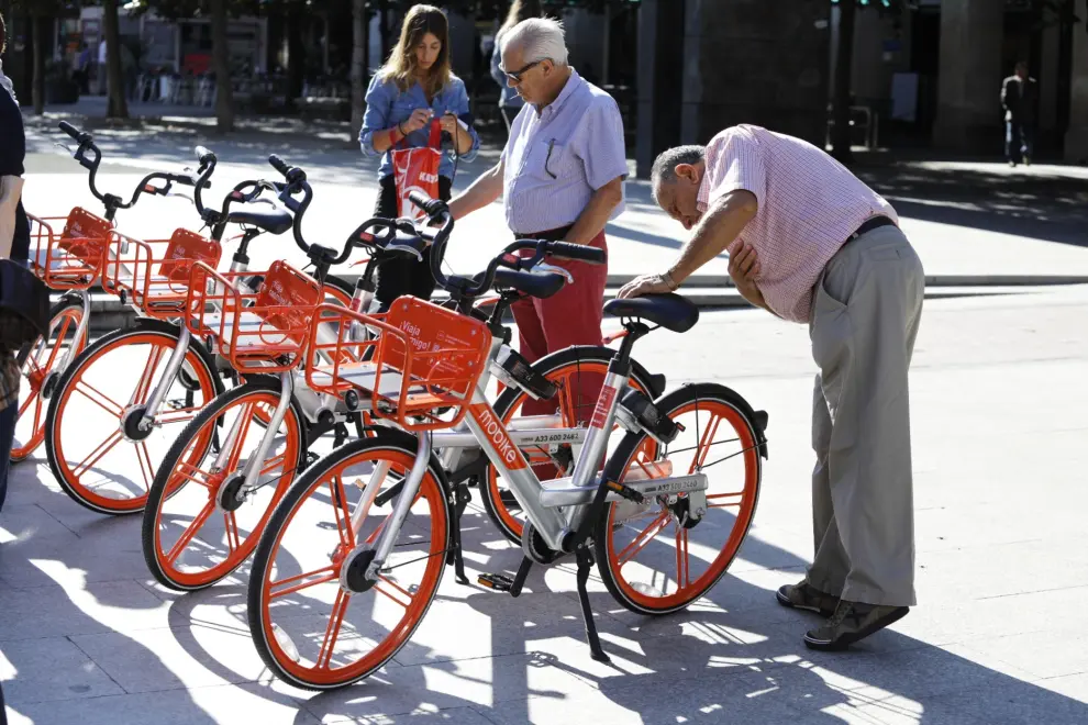 Presentación de las nuevas bicis sin estaciones de Zaragoza