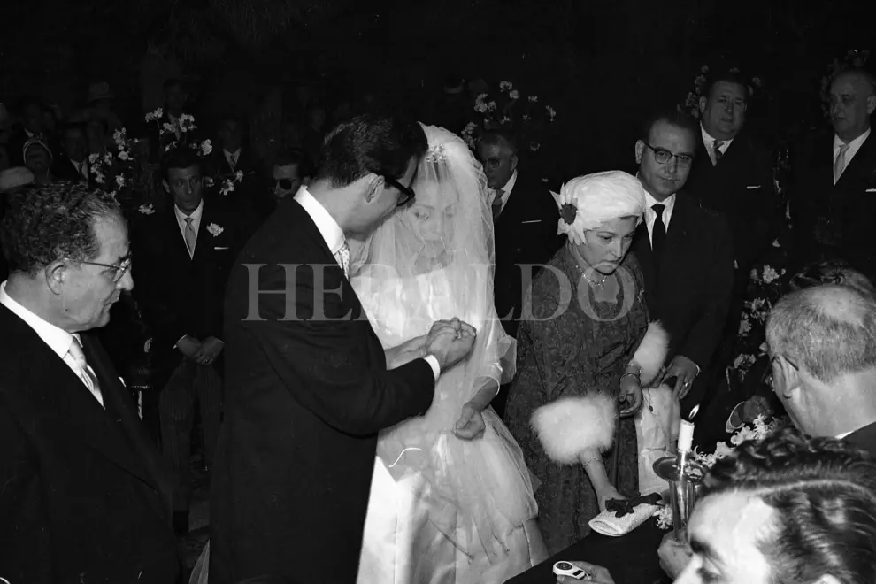 El 23 de febrero de 1961 la actriz Carmen Sevilla contraía matrimonio con el compositor Augusto Algueró en la basílica del Pilar de Zaragoza