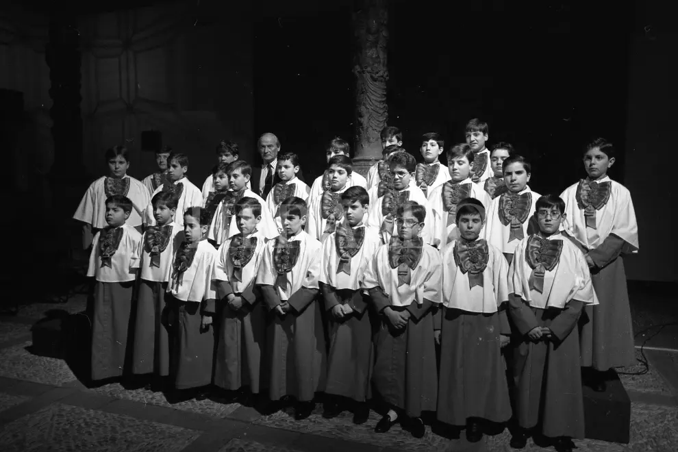 Los infanticos de la basílica del Pilar de Zaragoza en los años 80.