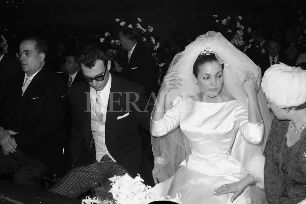 El 23 de febrero de 1961 la actriz Carmen Sevilla contraía matrimonio con el compositor Augusto Algueró en la basílica del Pilar de Zaragoza