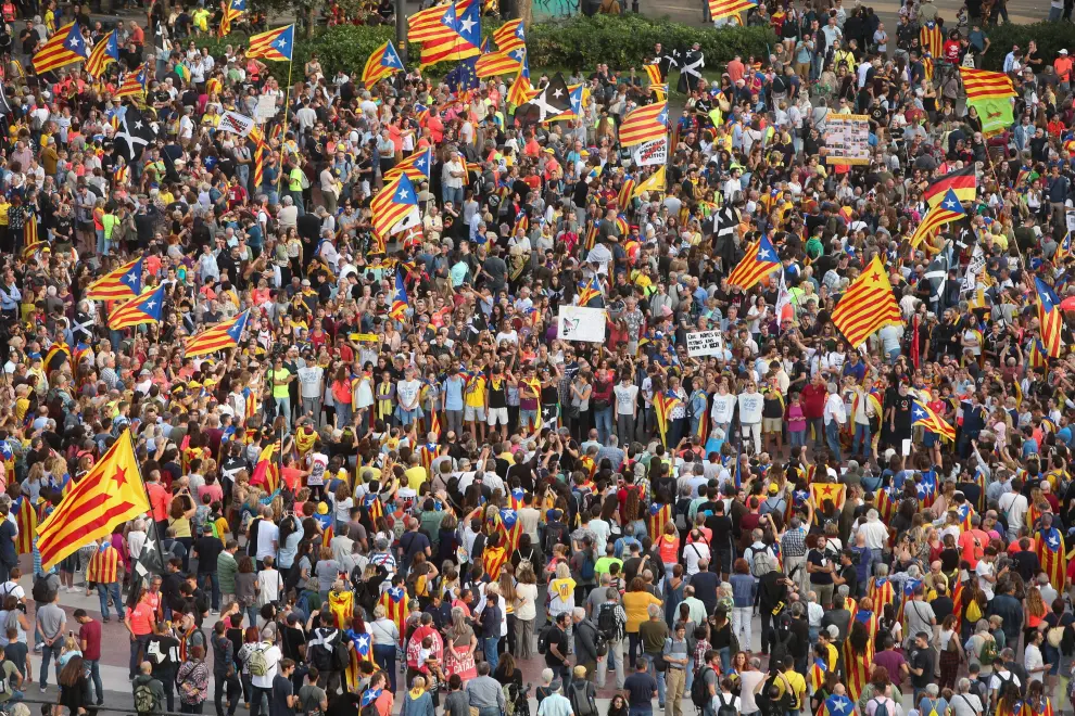 Manifestación independentista en Barcelona