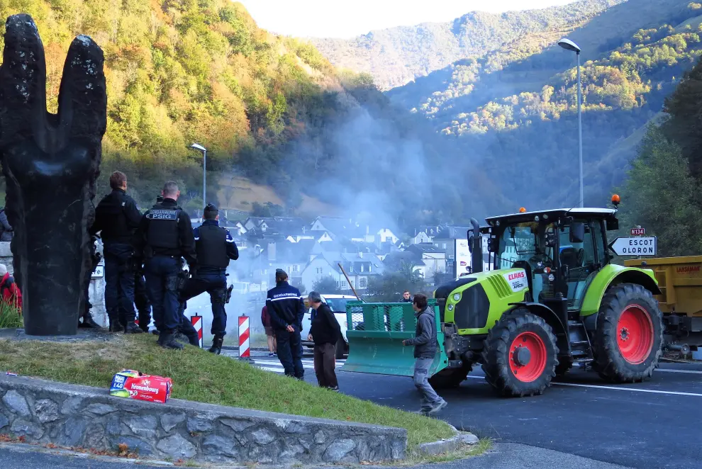 Protestas en el valle del Aspe por la reintroducción del oso en el Pirineo