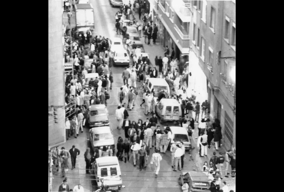 Vista general de la calle Moncasi en los 90