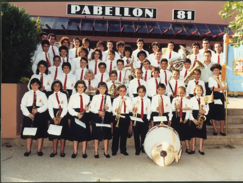 Banda de música de Pedrola. 1987.