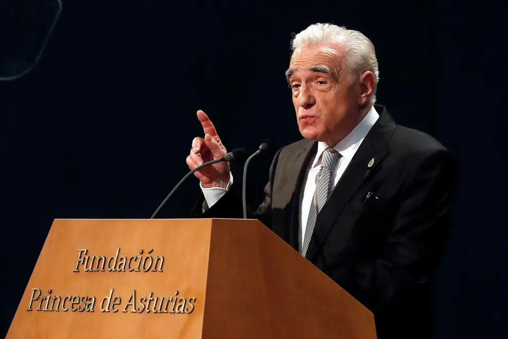El cineasta Martin Scorsese recogiendo el premio Princesa de Asturias de las Artes