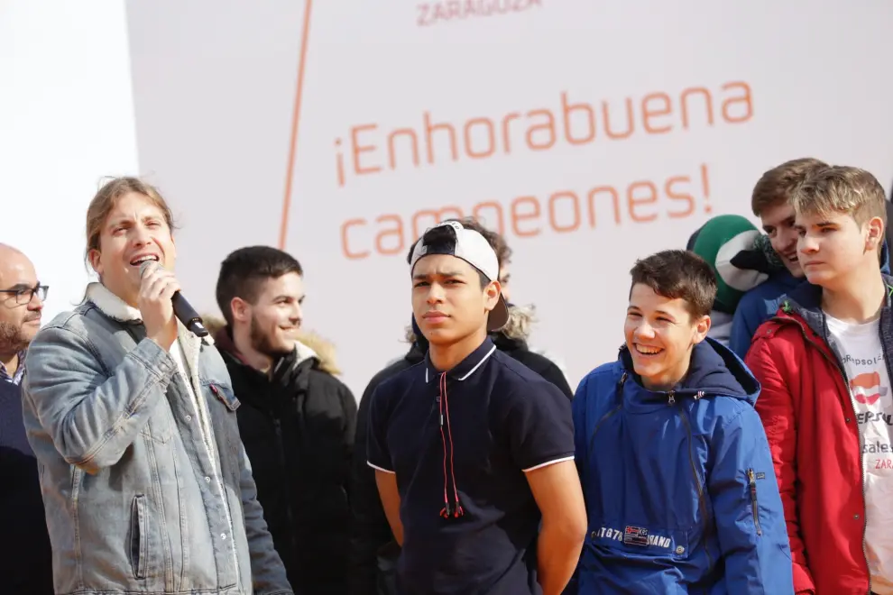 Marc Márquez, Dani Pedrosa, Toni Bou y Takahisa Fujinami, en Zaragoza