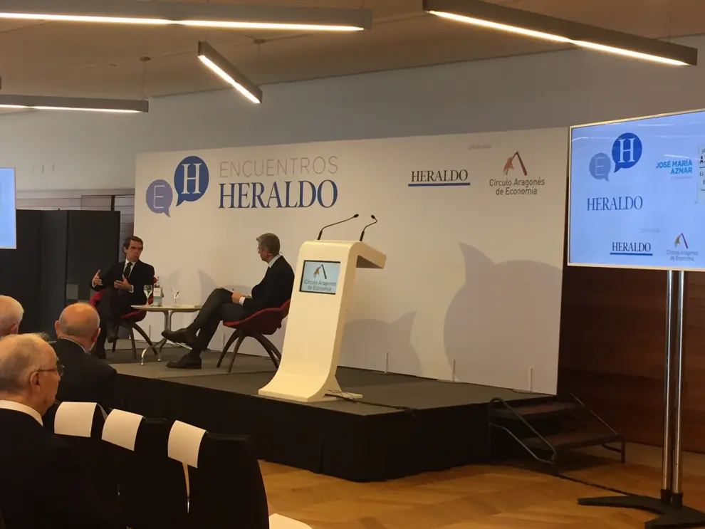 El expresidente del Gobierno, José María Aznar, presenta su último libro en los Encuentros HERALDO