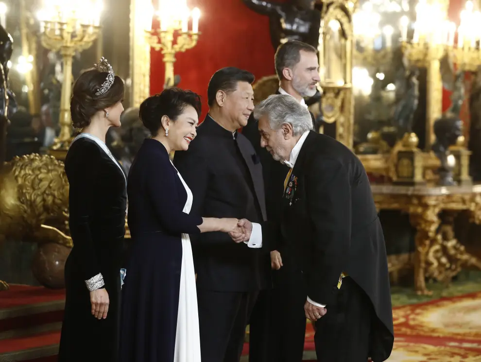 Cena de gala que los Reyes de España ofrecen al mandatario chino.