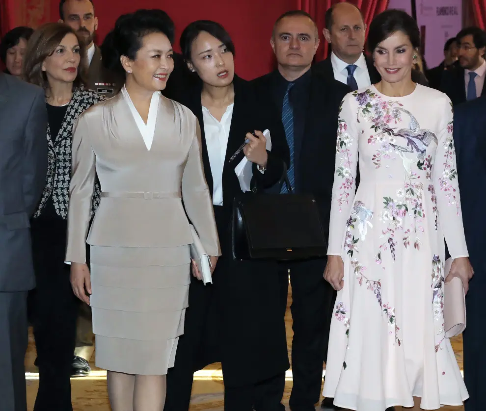 La reina Letizia, y la primera dama de China, Peng Liyuan