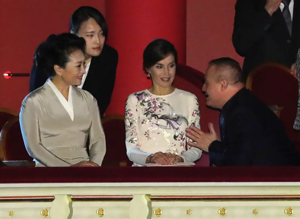 La reina Letizia, y la primera dama de China, Peng Liyuan