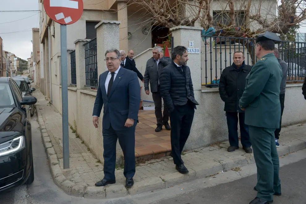 Visita del ministro de Interior, Juan Ignacio Zoido, a la familia de José Luis Iranzo en Andorra el 15 de diciembre de 2017.
