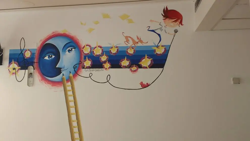 Paredes del Hospital Materno Infantil pintadas por la fundación Believe in Art