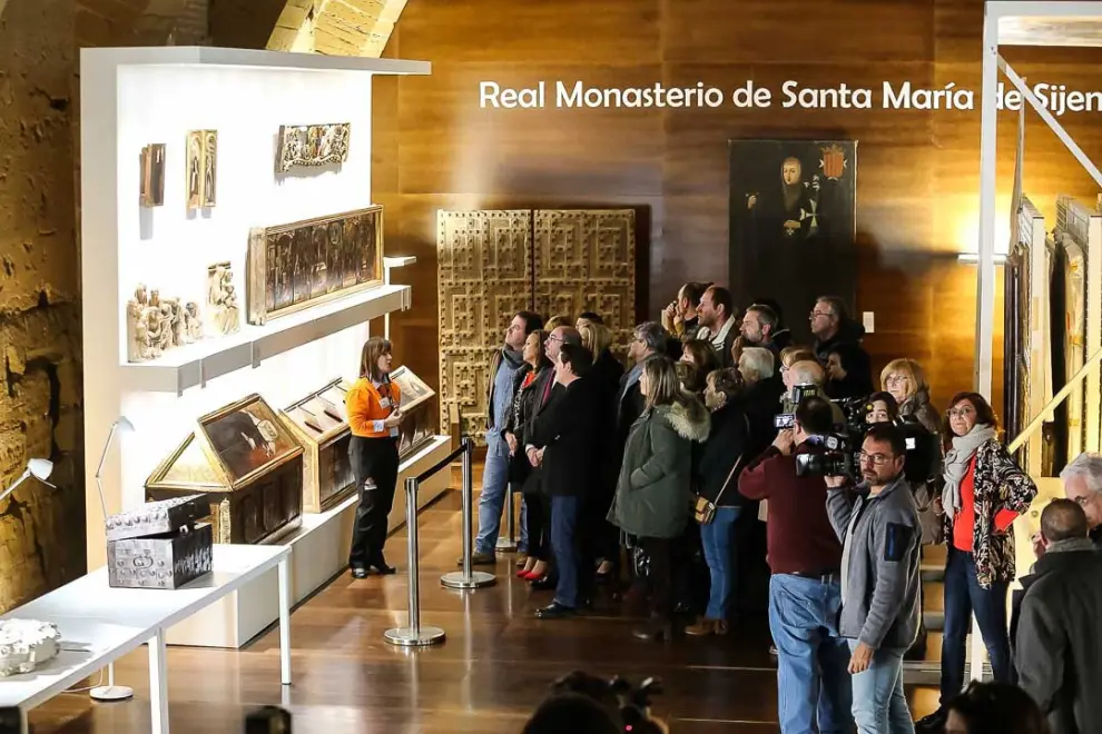 23 de febrero. Apertura oficial de la exposición de los bienes del Real Monasterio de Santa María de Sijena, con una muestra de 95 piezas, 32 de ellas recuperadas del museo de Lérida en diciembre de 2017.