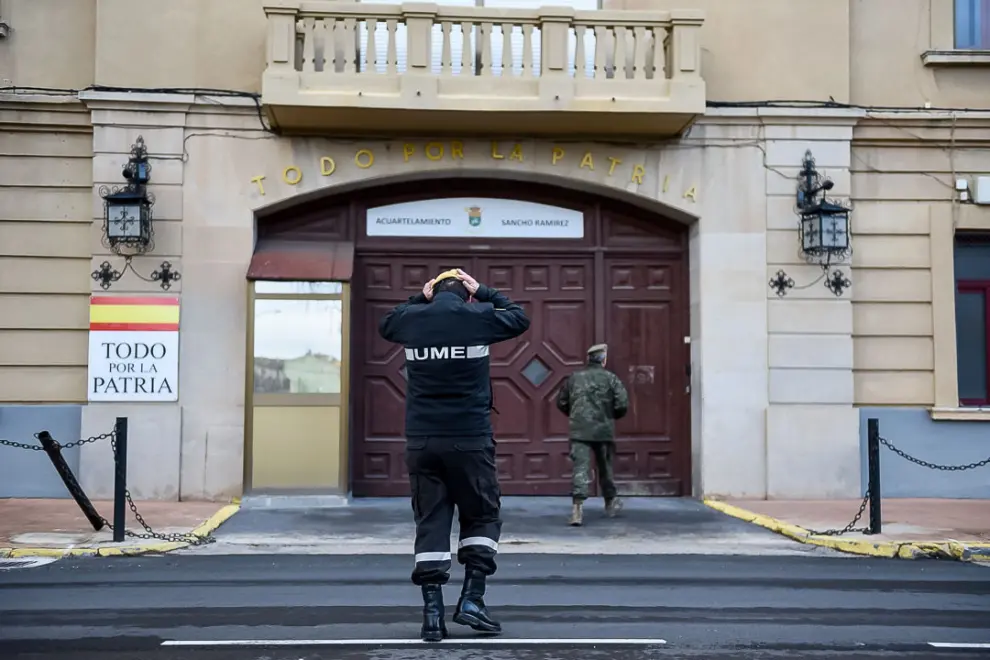 2 de enero. Llegan al cuartel Sancho Ramírez de Huesca los primeros militares encargados de reabrir el cuartel. Las instalaciones vuelven a tener actividad justo un año después de su cierre.