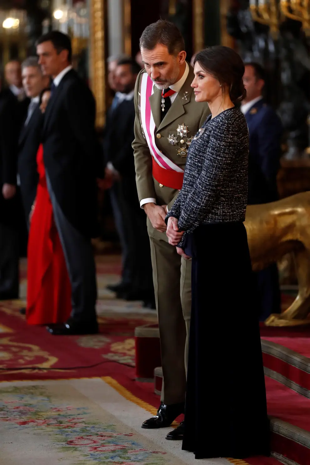 Los Reyes presiden la ceremonia de la Pascua Militar en el Palacio Real