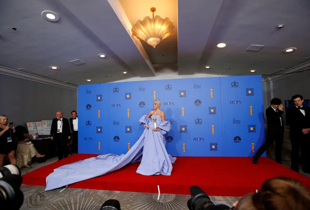 Lady Gaga, en la gala de entrega de la 76 edición de los Globos de Oro