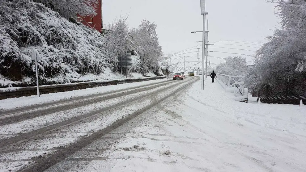 Imágenes del temporal de nieve en Jaca