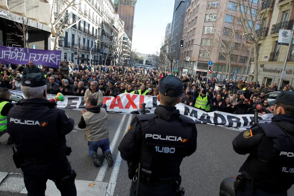 Huelga de taxistas en Madrid