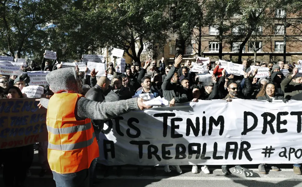 Protestas de taxistas y conductores de VTC