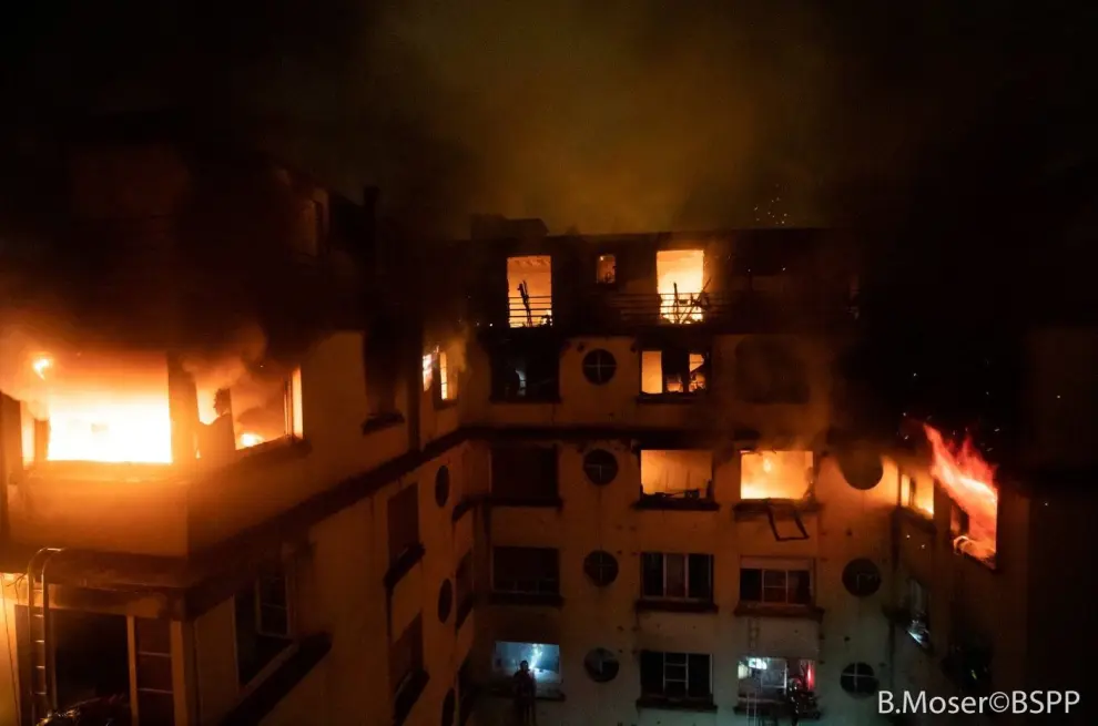 Incendio en una vivienda de París