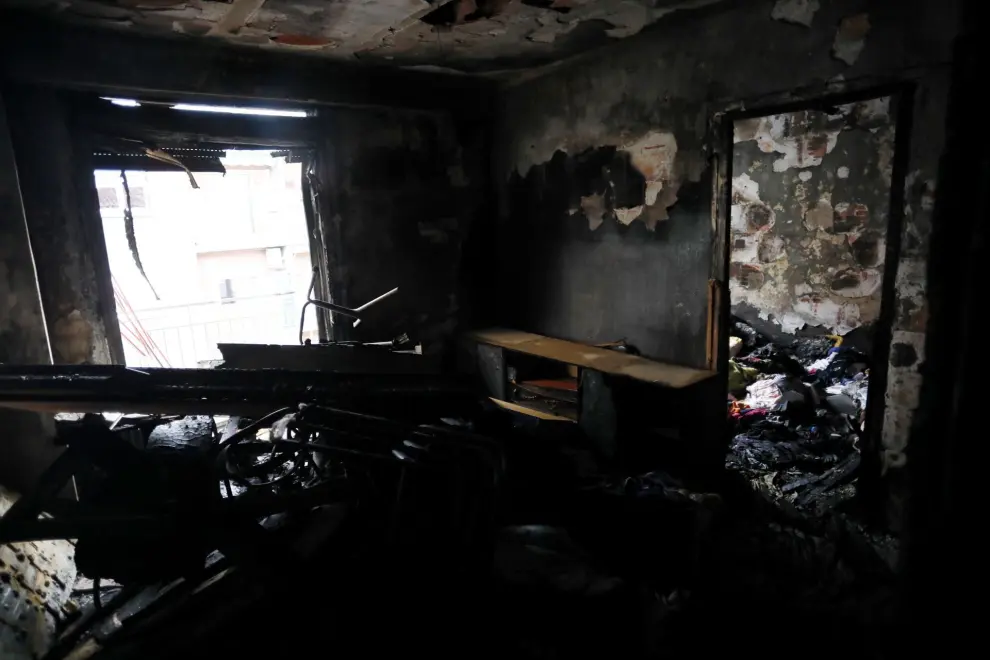 Un piso en Delicias, calcinado tras un incendio