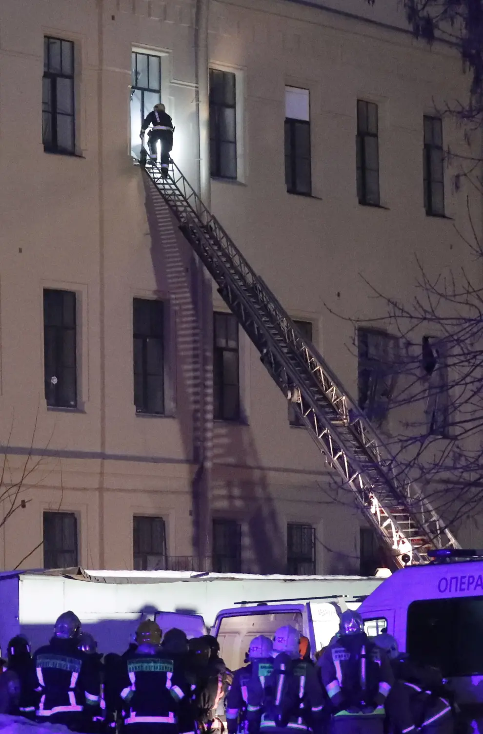 Derrumbe del techo de un edificio universitario en San Petersburgo