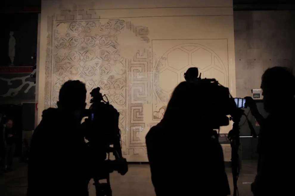 El Museo del Foro romano de Zaragoza recupera el 'Mosaico de las Musas'