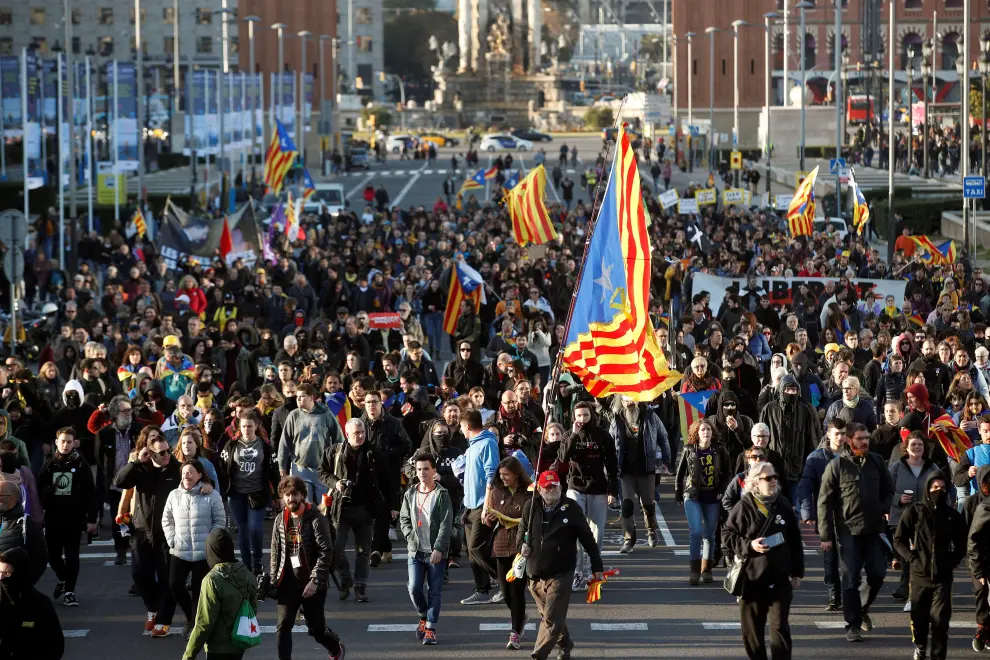 Protestas de los CDR por la presencia del Rey en Barcelona