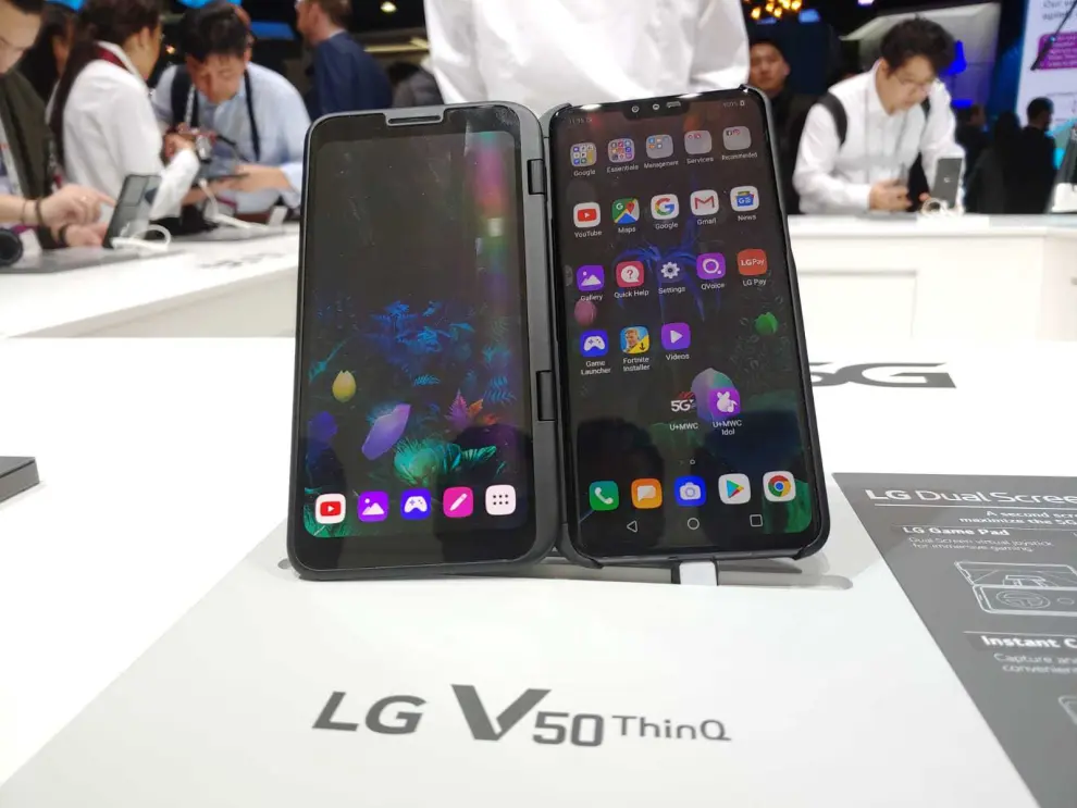 EL LG V50 tiene 5G y un accesorio que le añade una pantalla secundaria