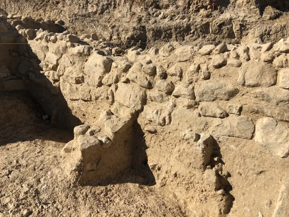 El yacimiento de Barbastro donde se han encontrado frestos romanos.