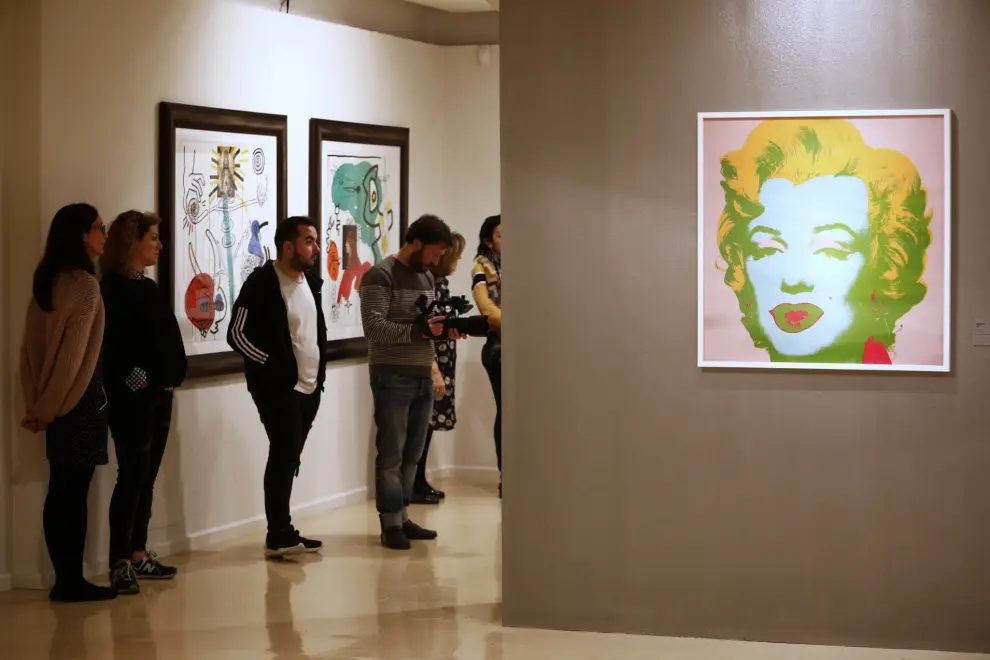 Exposición de pop art en el Patio de la Infanta, en Zaragoza