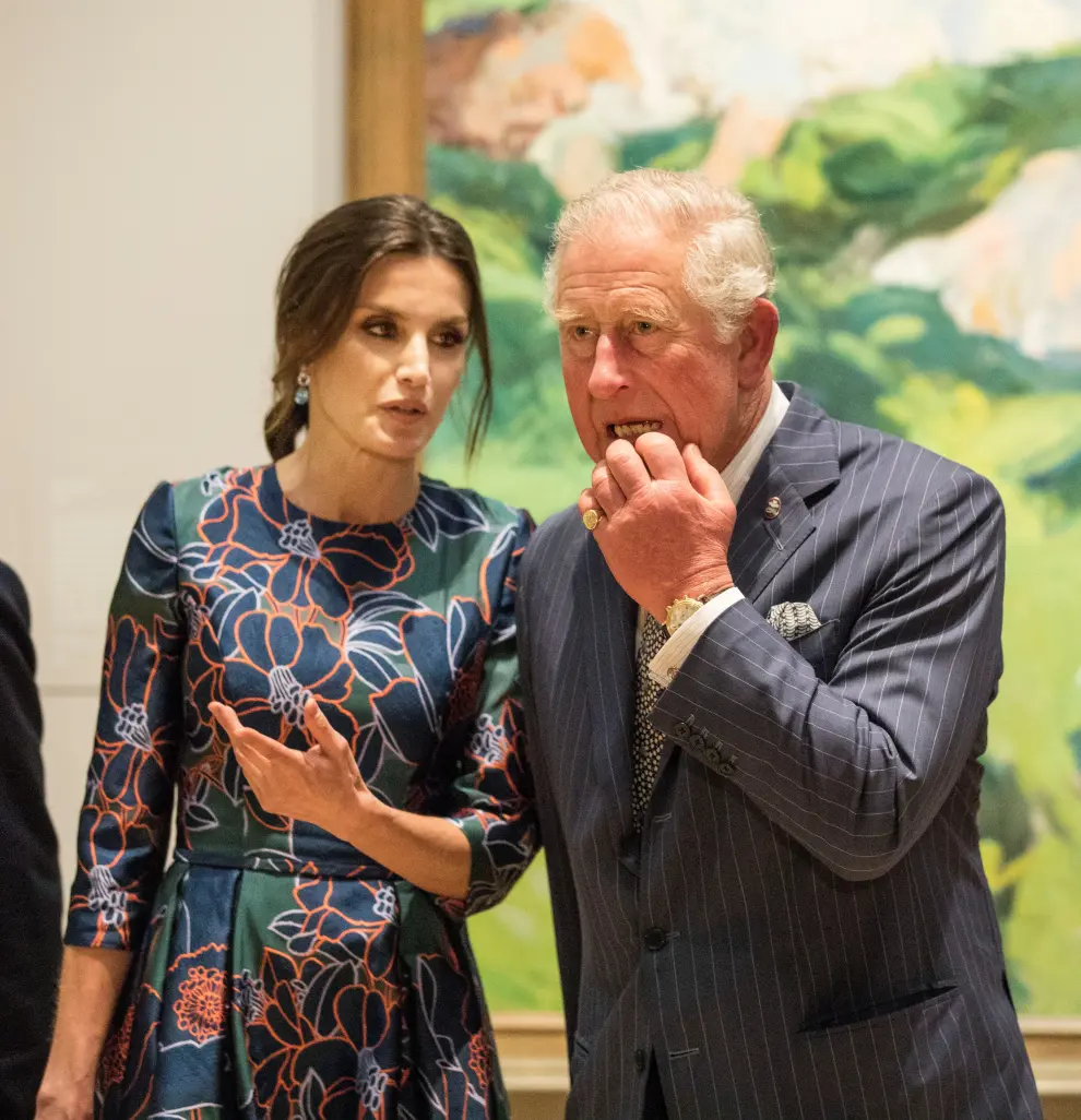 Britain's Charles, the Prince of Wales (not pictured) with Queen Letizia of Spain attend the opening of Sorolla: Spanish Master of Light at the National Gallery in London, Britain March 13, 2019.  Jeff Gilbert/Pool via REUTERS [[[REUTERS VOCENTO]]] BRITAIN-ROYALS/SPAIN