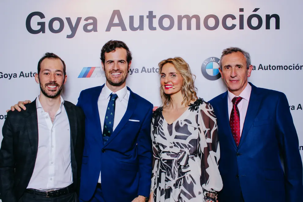 De izquierda a derecha: Iván Blazquez, responsable de Marketing de BMW Group Ibérica; Jorge Vecino, propietario de Goya Automoción; Mónica Manero, directora de marketing de Goya Automoción, y José Benedicto, director comercial de Goya Automoción.