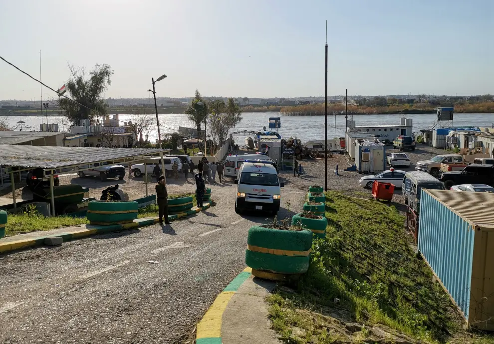 General view of the scene where an overloaded ferry sank in the Tigris river near Mosul in Iraq, March, 21,2019. REUTERS/Stringer NO RESALES. NO ARCHIVES. [[[REUTERS VOCENTO]]] IRAQ-FERRY/