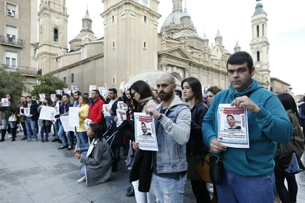 Concentración en Zaragoza en apoyo al joven desaparecido en Ecuador