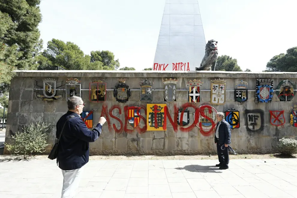 Nuevo ataque vandálico al monumento a la Legión