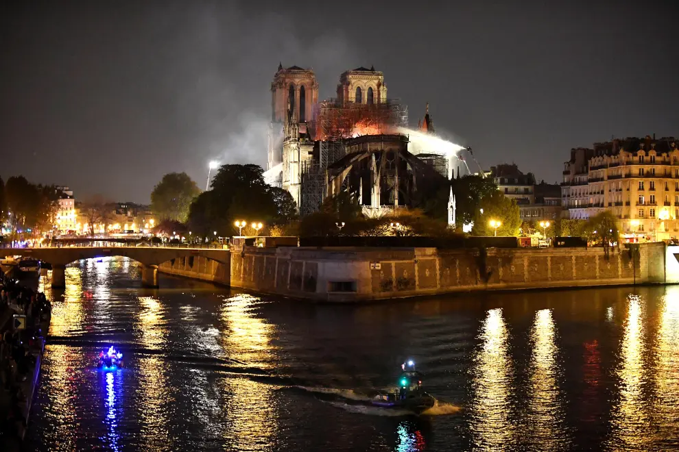 La catedral de Notre Dame tras el fuego.