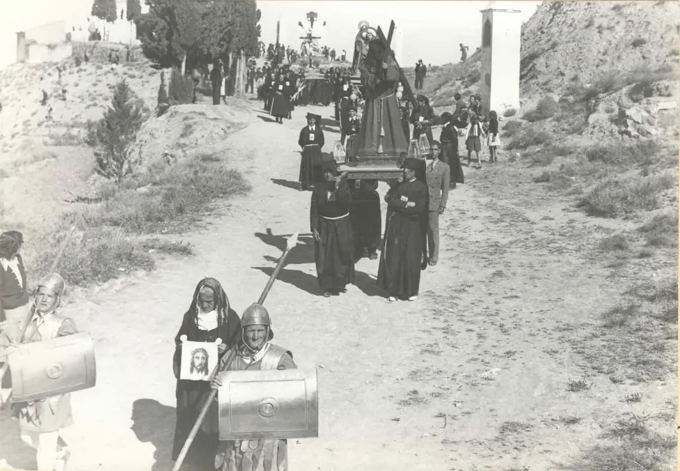 Imágenes antiguas de la Semana Santa de Híjar.